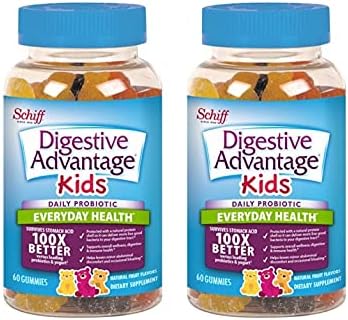 Digestive Advantage Kids Daily Probiotic Gummies, 60 Count (Pack of 2)