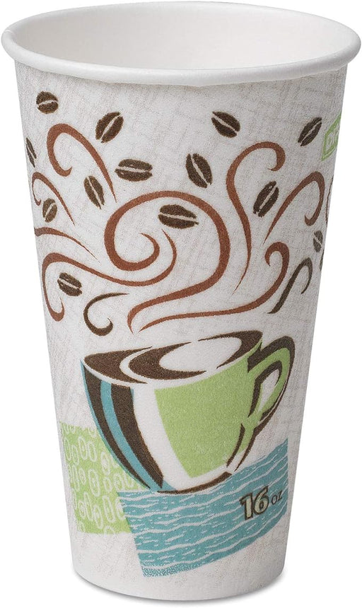 Georgia-Pacific Dixie PerfecTouch 16 oz. Insulated Paper Hot Coffee Cup by GP PRO, Coffee Haze, 5356CD, 1,000 Count (50 Cups Per Sleeve, 20 Sleeves Per Case)