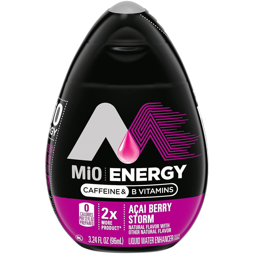 MiO Energy Acai Berry Storm Naturally Flavored Liquid Water Enhancer, 3.24 Fl Oz (Pack of 8)