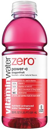 Vitamin Water Zero, Power-c, 20 Oz (Pack of 24)