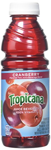 Tropicana Juice Cranberry, 15.2 oz Plastic Bottle (Pack of 24)24