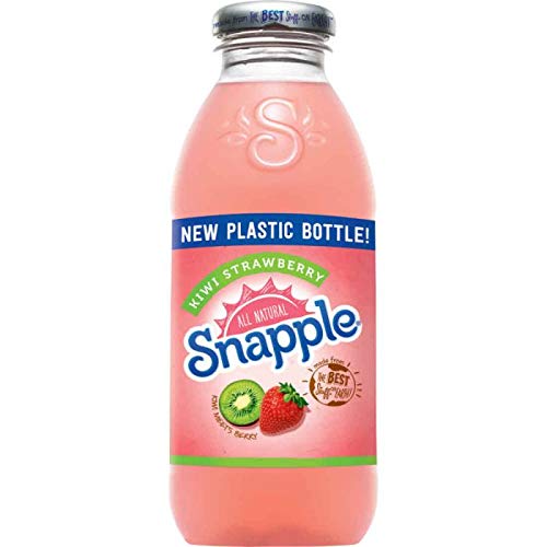 Snapple All Natural Fruit Flavored Teas and Juices, 16 oz Plastic Bottles (Kiwi Strawberry, Pack of 6)