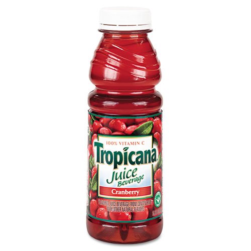 Tropicana Juice Beverage, Cranberry, 15.2 oz Bottle, 12Carton