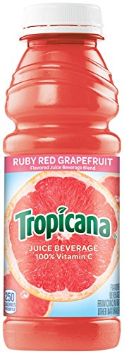 Tropicana Juice Ruby Red Grapefruit, 15.2 oz Plastic Bottle (Pack of 24)