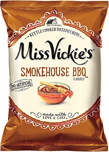 Miss Vickie's Smokehouse BBQ Flavored Kettle Cooked Potato Chips 1.375 oz Bags - Pack of 16