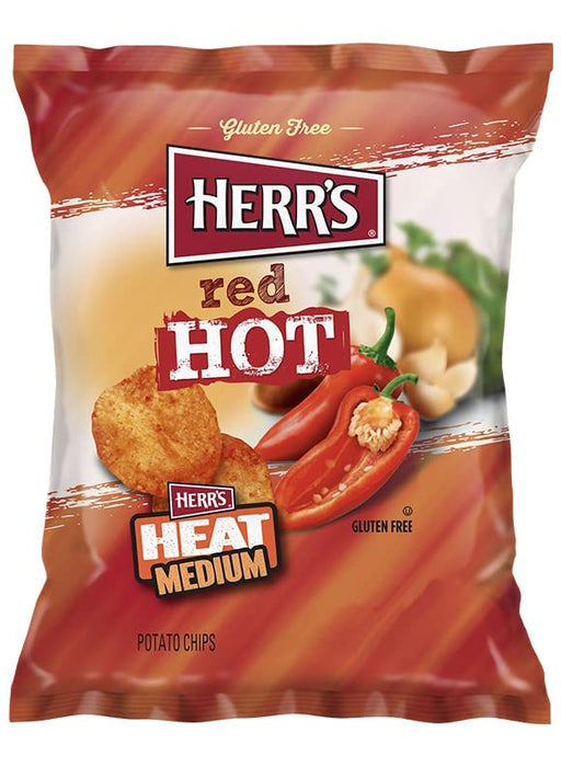 Herr's Red Hot Potato Chips 1 Oz. (Pack of 12)