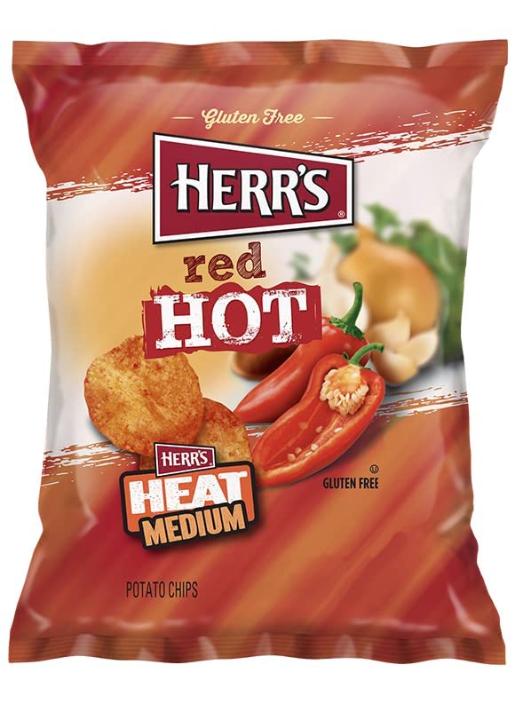 Herr's Red Hot Potato Chips 1 Oz. (Pack of 12)