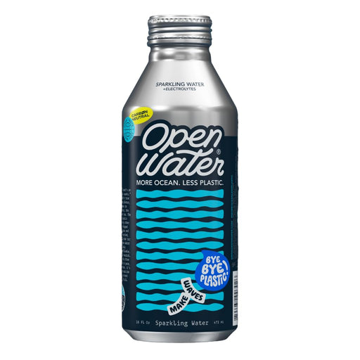 Open Water Sparkling Bottled Water with Electrolytes in 16-oz Aluminum Bottles (1 Cases, 12 bottles - Sparkling) | BPA-free and Eco friendly
