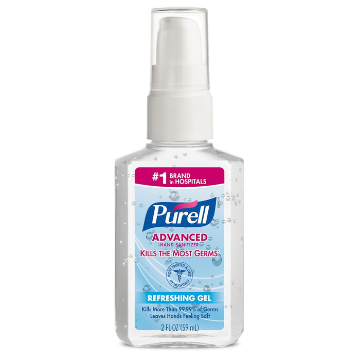 PURELL Advanced Hand Sanitizer Refreshing Gel, 8 fl oz Pump Bottle (Pack of 6) - 9652-04-EC