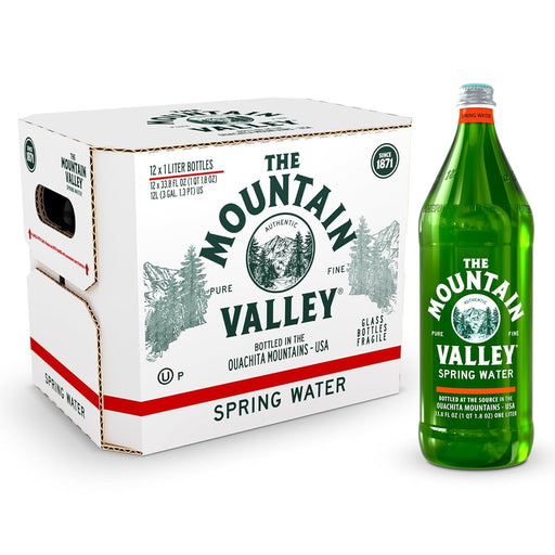Mountain Valley Water, Water Spring, 33.8 Fl Oz, 12 Pack