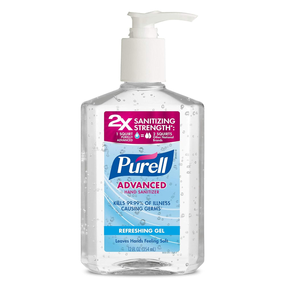 PURELL Advanced Hand Sanitizer Refreshing Gel, 12 fl oz Pump Bottle (Pack of 6) - 3659-04-EC