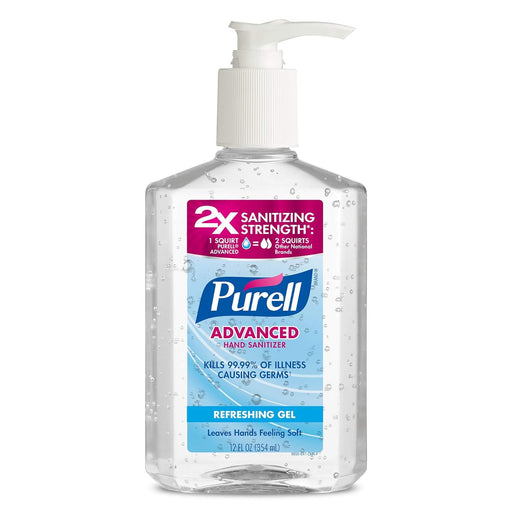 PURELL Advanced Hand Sanitizer Refreshing Gel, 12 fl oz Pump Bottle (Pack of 6) - 3659-04-EC