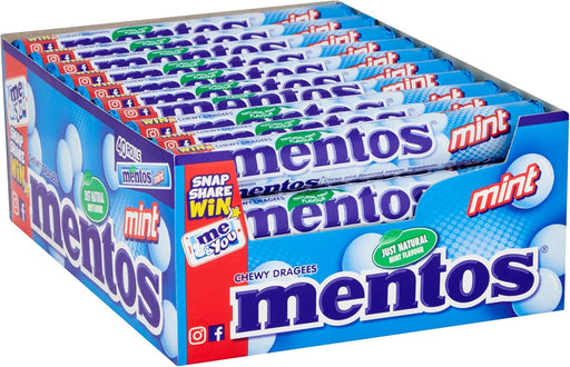 Mentos Mint Chewy Dragees 38 g (Pack of 40)