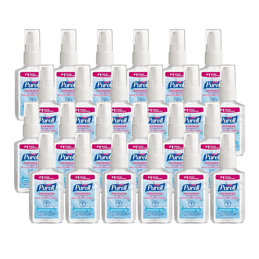 PURELL Advanced Hand Sanitizer Refreshing Gel for Workplaces, Clean Scent, 2 fl oz Personal Pump bottle (Pack of 24) – 9606-24
