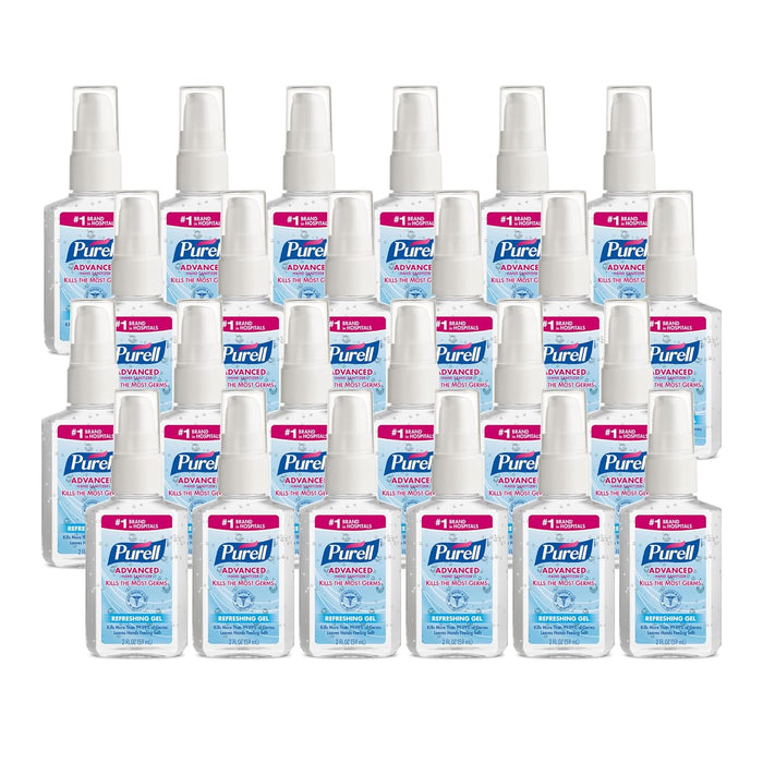 PURELL Advanced Hand Sanitizer Refreshing Gel, 8 fl oz Pump Bottle (Pack of 6) - 9652-04-EC