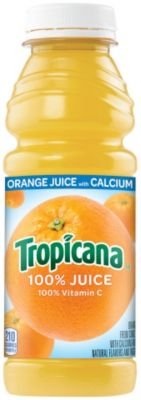 Tropicana 100% Orange Juice with Calcium; 15.2 oz. Plastic Bottle, 12pk