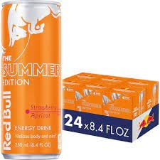 Red Bull Summer Edition Strawberry Apricot, 8.4 oz, Pack of 24