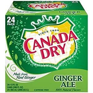 Canada Dry Ginger Ale, 12 Ounce (24 Cans)
