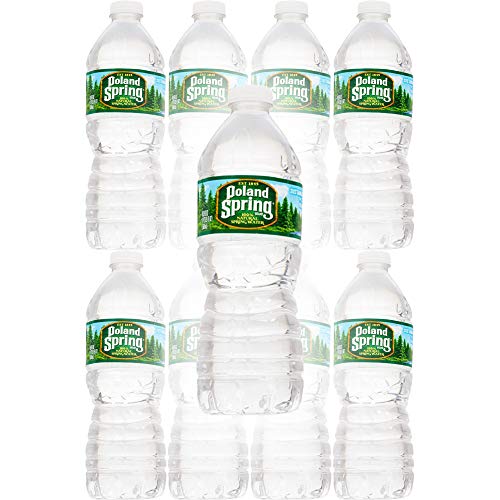 Poland Spring 100% Natural Spring Water, 16.9oz Bottle (Pack of 8, Total of 135.2 Fl Oz)