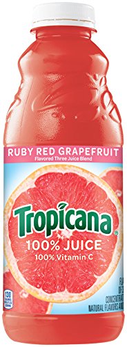 Tropicana Ruby Red Grapefruit Juice 32 Oz Plastic Bottle