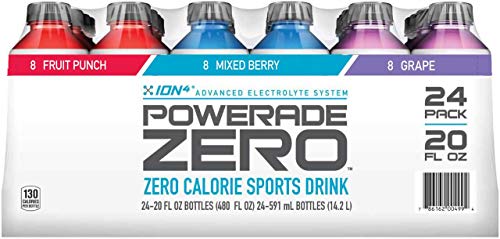  Powerade Zero Fruit Punch, 20 oz Bottle (Pack of 8) : Sports  Drinks : Grocery & Gourmet Food
