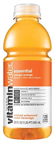 Glacéau Vitaminwater Essential Orange-Orange (c+calcium) 20 oz (Pack of 12)