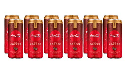 Coca-Cola with Coffee - Coffee Caramel | 12 fl oz. Slim Cans, 69 mg of caffeine | Pack of 12