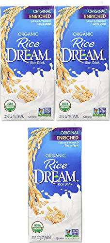Dream Blends Rice Dream Organic Rice Drink, Enriched Original, 32 Oz (Pack of 6) Pack of 3