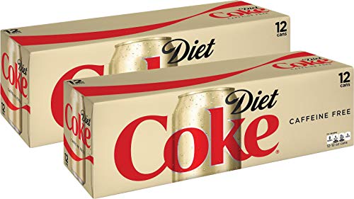 Diet Coke Caffeine Free Soda Soft Drink, 12 fl oz, 24 Pack
