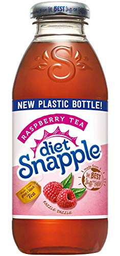 Snapple All Natural Fruit Flavored Teas and Juices, 16 oz Plastic Bottles (Diet Raspberry Tea, Pack of 6)