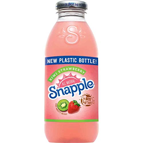 Snapple All Natural Fruit Flavored Teas and Juices, 16 oz Plastic Bottles (Kiwi Strawberry, Pack of 6)