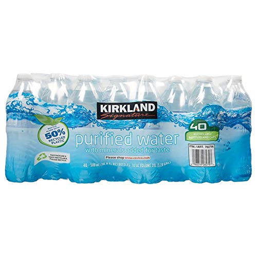 Kirkland Signature Purified Water with Minerals Added, 40 x 16.9 fl oz