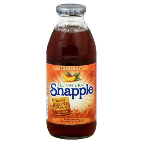 Snapple Peach Ice Tea, Natural Flavors 16 Ounce (6 Bottles)