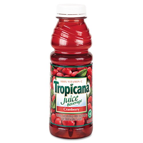 Tropicana Juice Beverage, Cranberry, 15.2 oz Bottle, 12Carton