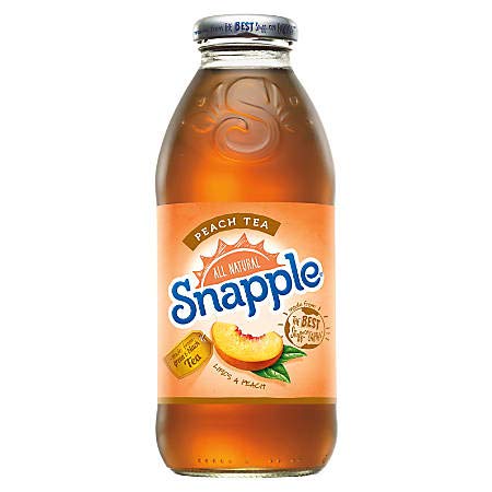 Snapple All Natural Fruit Flavored Teas and Juices, 16 oz Plastic Bottles (Peach Tea, Pack of 6)