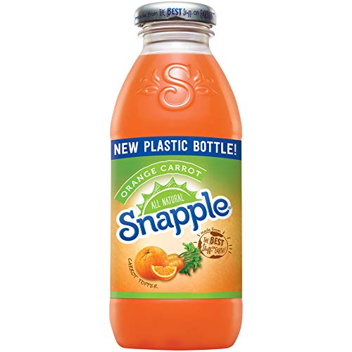 Snapple - Orange Carrot - 16 fl oz (24 Plastic Bottles) Orange Carrot 16 Fl Oz (Pack of 24)
