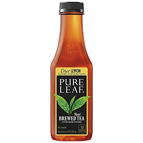 Pure Leaf Iced Tea, Diet Lemon, Real Brewed Black Black Tea, 18.5 Fl. Oz Bottles (Pack of 12)