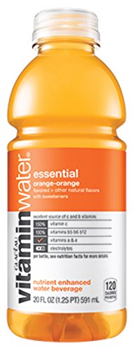 Glaceau Vitamin Water 12-20Floz Bottles (essential orange-orange)