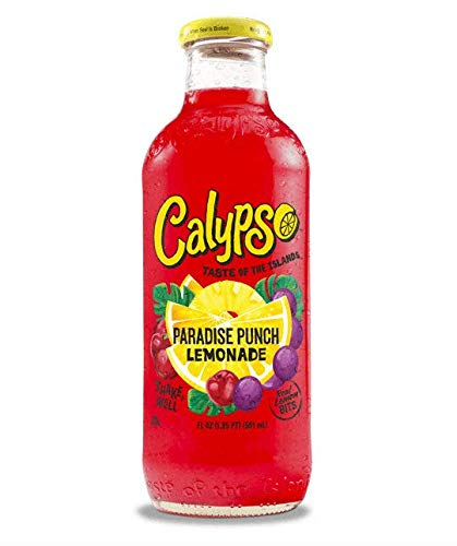 Calypso Lemonades 16 Ounce Glass Bottles 6 Pack (Paradise Punch Lemonade)