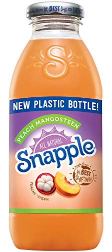 Snapple - 16 oz (9 Plastic Bottles) (Peach Mangosteen, 9 Bottles)
