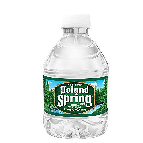 Poland Spring 100% Natural Spring Water, 8 oz Plastic Bottles (8 oz, 12 Pack)