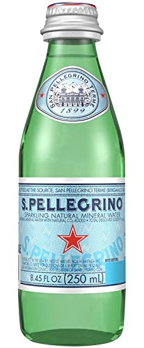 S.Pellegrino Sparkling Natural Mineral Water, 8.45 fl oz. Glass Bottles (6 Count)