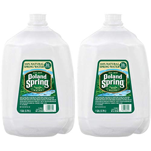 Poland Spring Brand 100% Natural Spring Water, 2 pack, 2 - 1-gallon plastic jugs, 256 Fl Oz