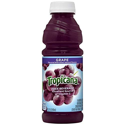 Evaxo Tropicana Grape Juice 15.2oz Plastic Bottle, 12 Per Case