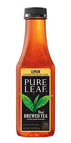 Pure Leaf Iced Tea, Sweetened, Real Brewed Black Tea, Lemon, 18.5 Fl Oz (Pack of 12)