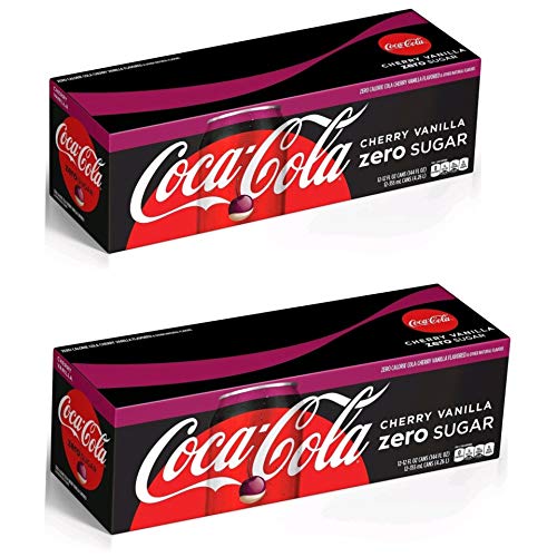 Coke zero cherry vanilla, 12 fl oz, 24 cans, 288 fl oz