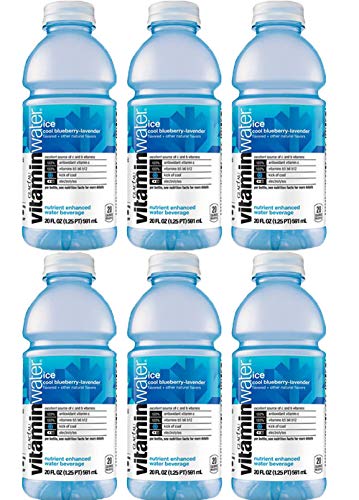 Vitamin Water Ice Cool Blueberry Lavender 20 Oz Bottle (Pack of 6, Total of 120 Oz)