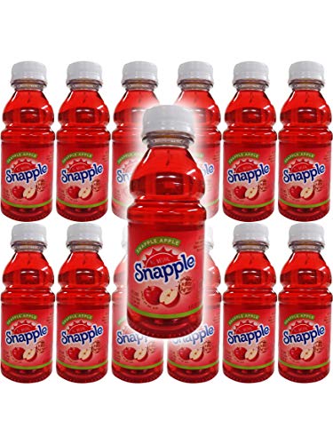 Snapple Apple Tea, Made From Green & Black Tea, All Natural, 8oz Bottle (Pack of 12, Total of 96 Fl Oz)