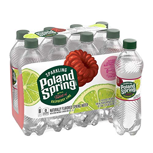Poland Spring Sparkling Water, Raspberry Lime, 16.9 Fl Oz (Pack of 8)
