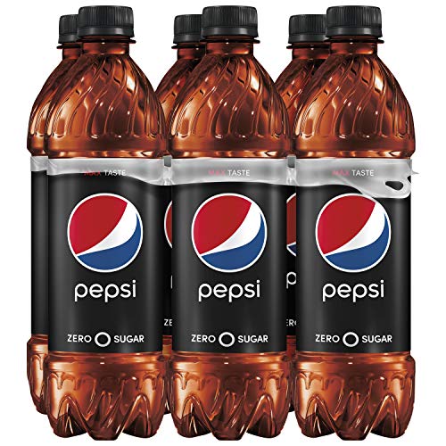 Pepsi Zero Sugar, 16.9oz Bottles (6 Pack)
